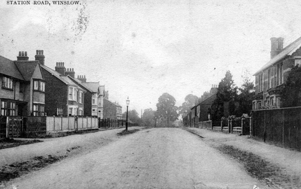 View along road with houses on both sides